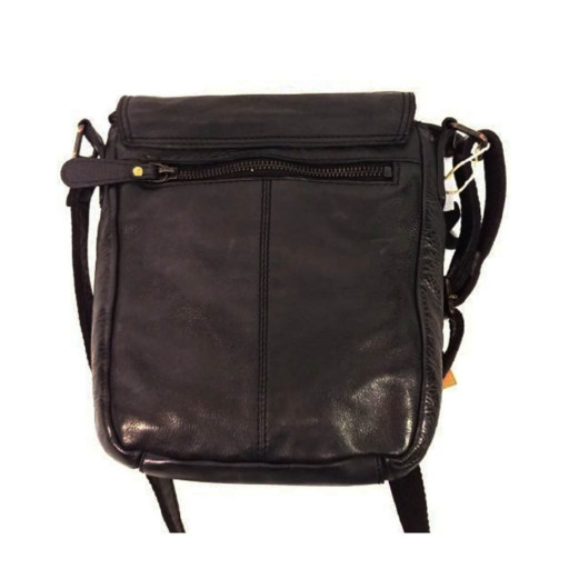 Чоловічий шкіряний чорний месенджер HILL BURRY 