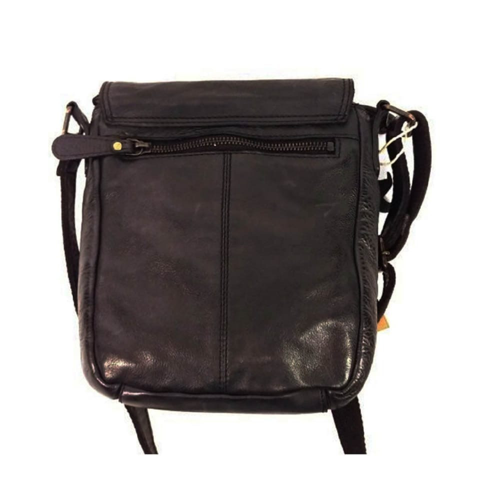 Чоловічий шкіряний чорний месенджер HILL BURRY 