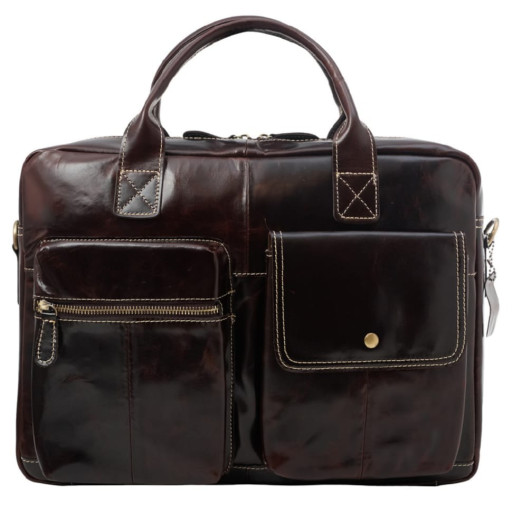 М'який портфель шкіряний BUFFALO BAGS M7212C коричневий