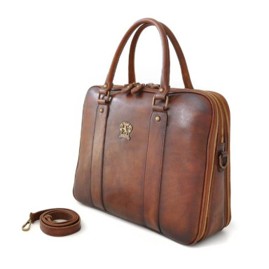 Pratesi BNE230 - Briefcase Magliano in cow leather Bruce Black