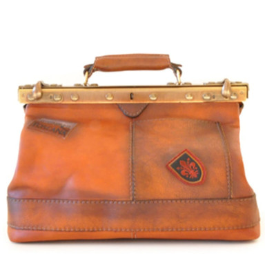 Pratesi BCO127/35 - Handbag San Casciano in cow leather Bruce Cognac