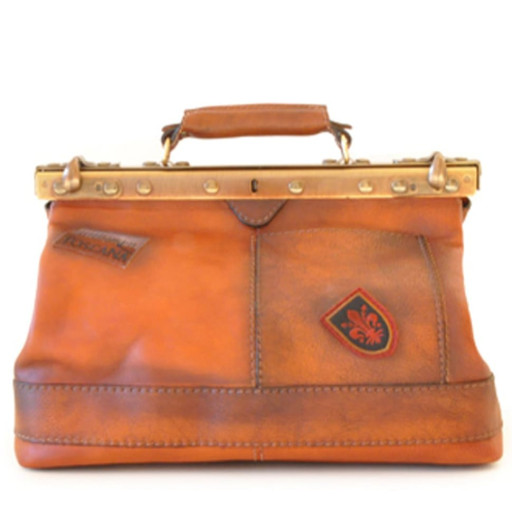 Pratesi BCO127/35 - Handbag San Casciano в шкіряній шкірі Bruce Cognac