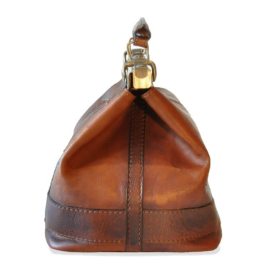 Pratesi BCO127/35 - Handbag San Casciano in cow leather Bruce Cognac