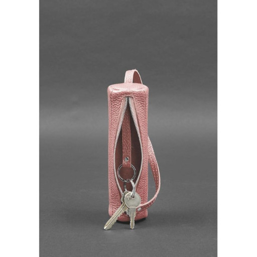 Жіноча шкіряна ключниця 3.1 Тубус XL рожева