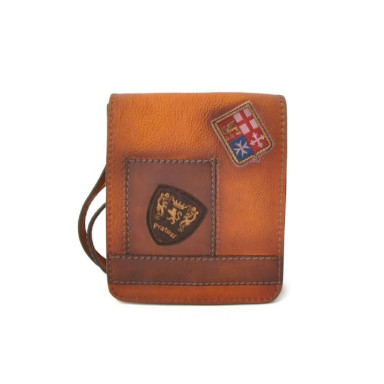Pratesi BCO182/18 - Messanger Mini Bag in cow leather Bruce Cognac