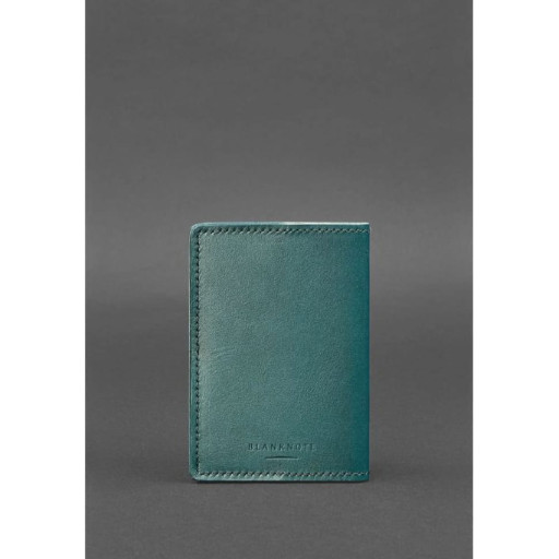 Шкіряна обкладинка для військового квитка офіцера запасу 8.0 зелена