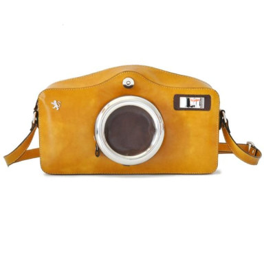 Pratesi RSE444 - Photocamera Radica Shoulder Bag in cow leather Radica Mustard