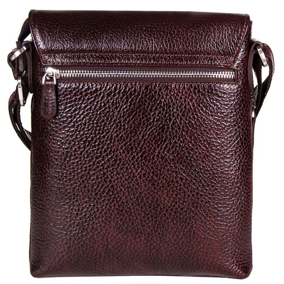 Барсетка м'яка шкіряна DESISAN 349-019 коричневий флотар