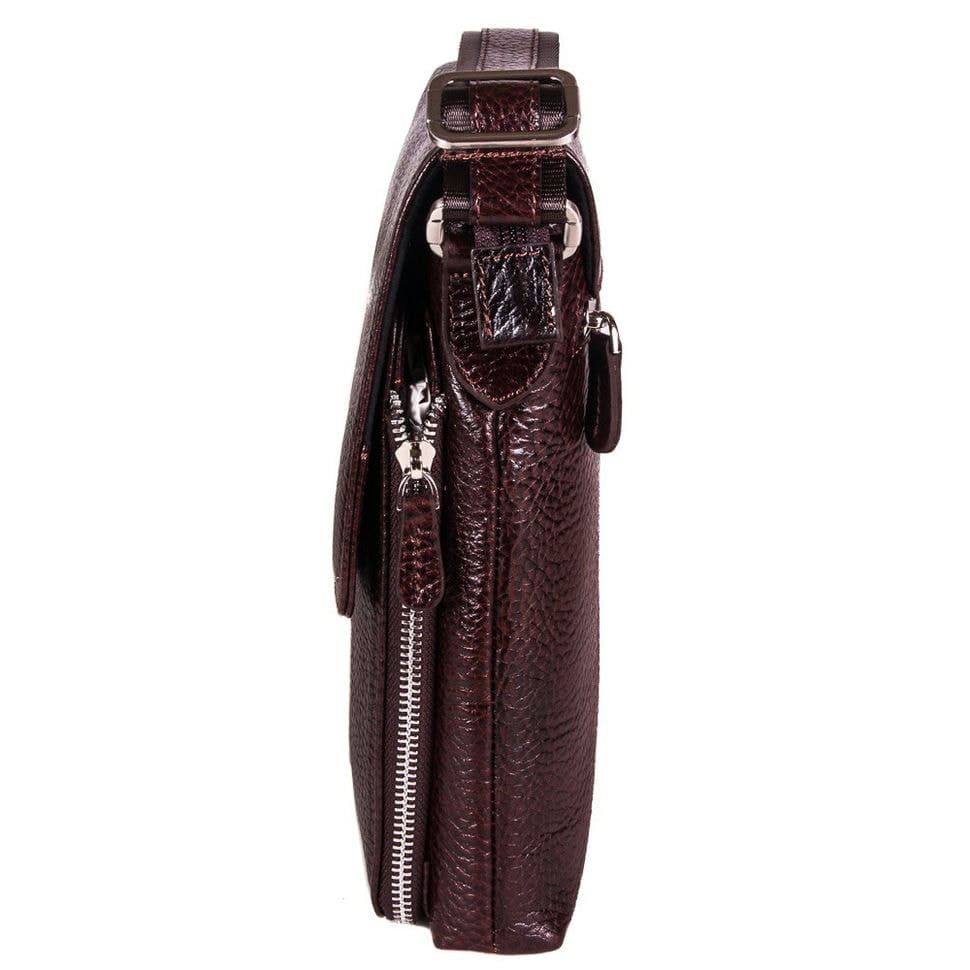 Барсетка м'яка шкіряна DESISAN 349-019 коричневий флотар