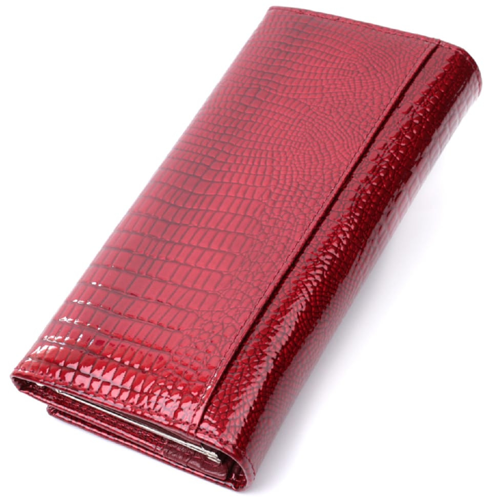 Кошелек для женщин из натуральной лакированной кожи ST Leather 22680 Красный