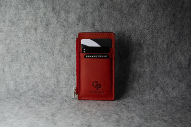 CardCase Topolino, red matt Grande Pelle
