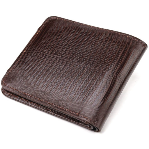 Елегантне портмоне для чоловіків у два складення з натуральної фактурної шкіри CANPELLINI 21576