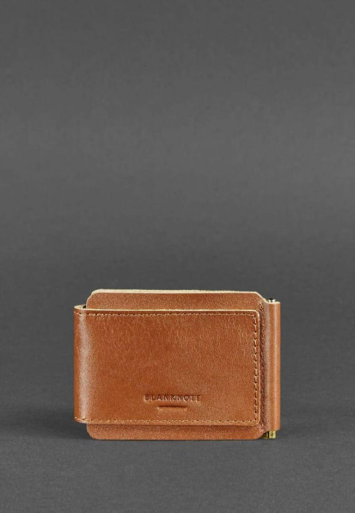 Затиск для грошей BN-PM-10-0-k BlankNote Коньяк