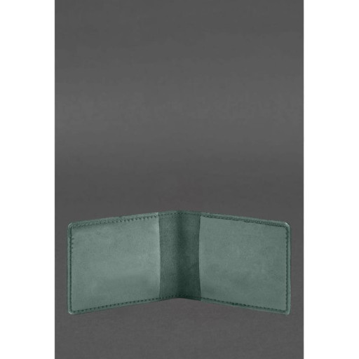 Шкіряна обкладинка для посвідчення учасника бойових дій (УБД) 2.2 зелений Crazy Horse