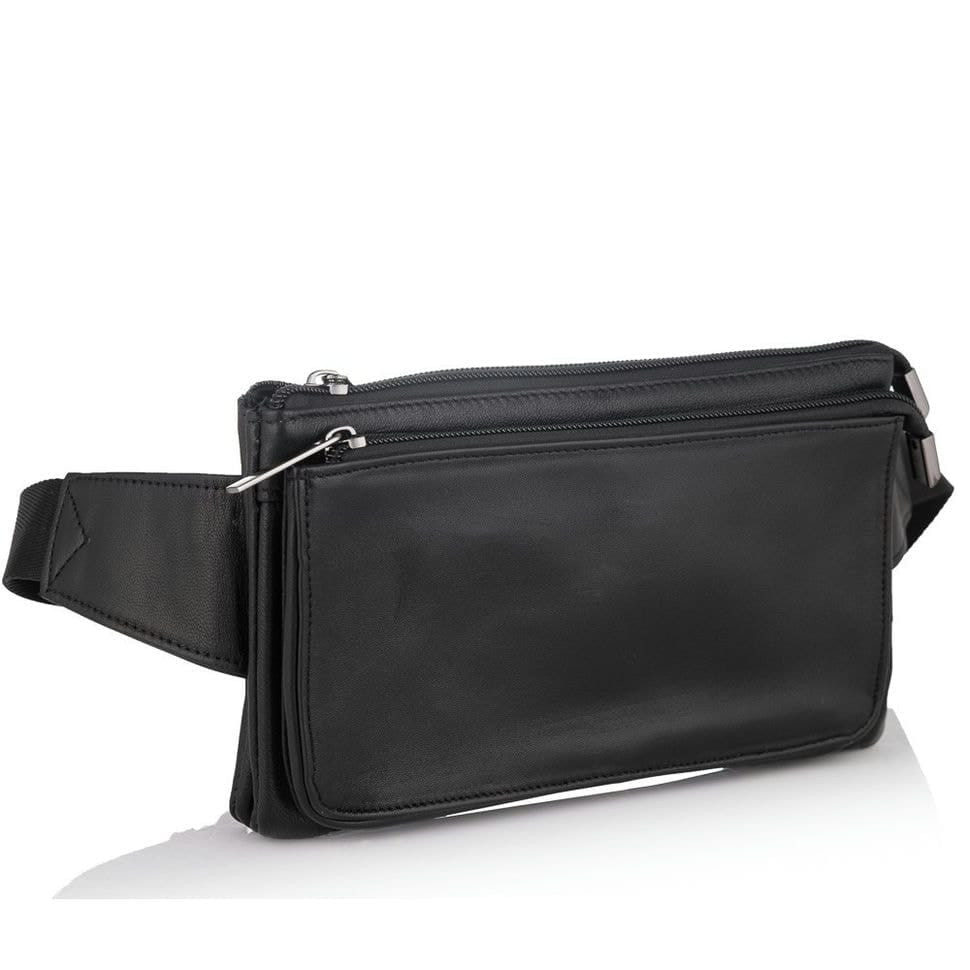 Чоловіча шкіряна сумка пояска BUFFALO BAGS M8940A чорна