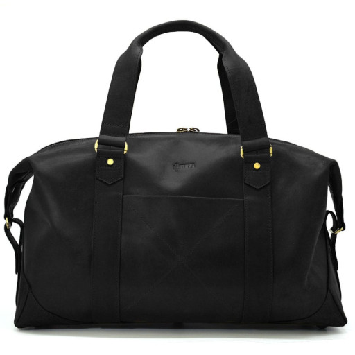 Шкіряна дорожня спортивна сумка тревел TARWA RA-0320-4lx чорна