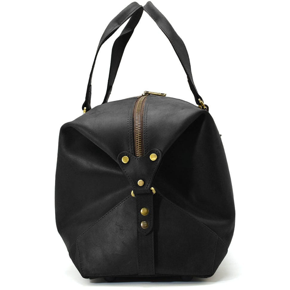 Leather travel sports bag TARWA RA-0320-4lx black