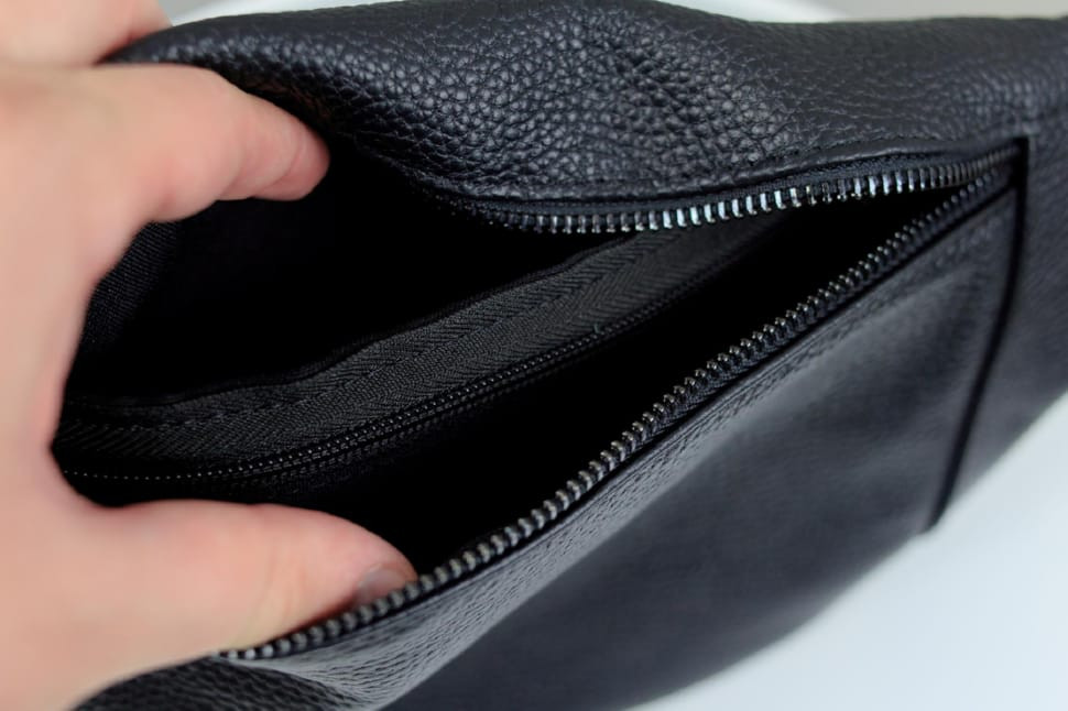 Genuine Leather Belt Bag, Leather Belt Bag SKILL Lodka (Black)