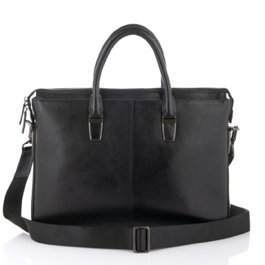 Leather bag for men black Marco Coverna 6825-3