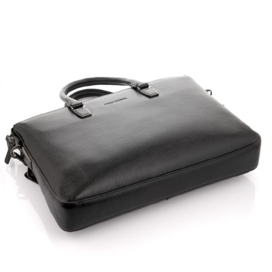 Leather bag for men black Marco Coverna 6825-3