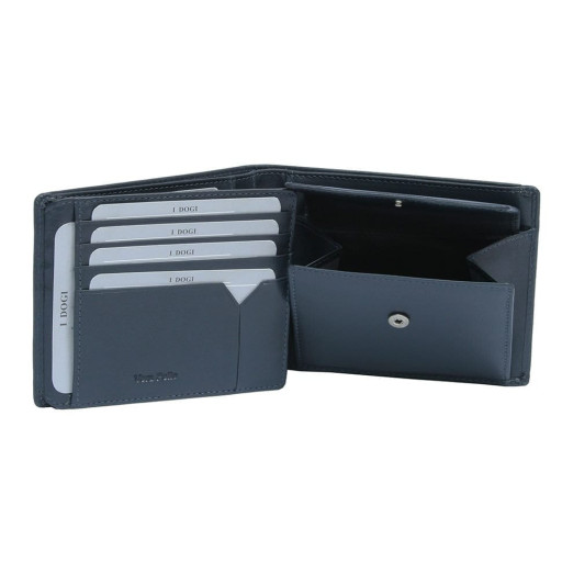 Leather wallet Cortina 5036 navy blue