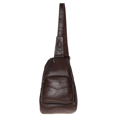Мужской кожаный рюкзак через плечо Borsa Leather K1029-brown