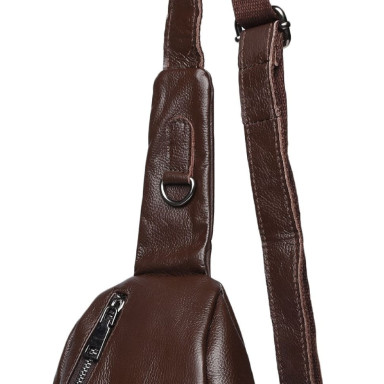 Мужской кожаный рюкзак через плечо Borsa Leather K1029-brown