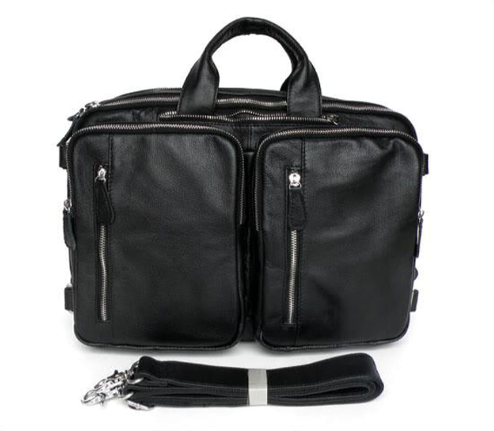 Чоловіча шкіряна сумка-трансформер 3 в 1 Jasper&Maine 7041A