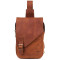 Рюкзак кожаный слинг на одно плечо RB-6403-4lx TARWA коньячный крейзи хорс