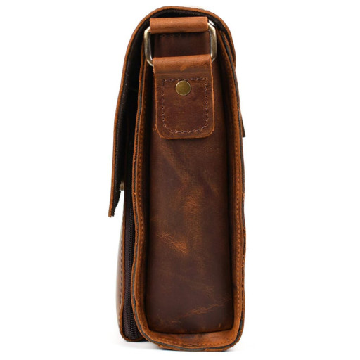 Шкіряна сумка-планшет через плече RY-3027-4lx бренду TARWA теракотовий колір