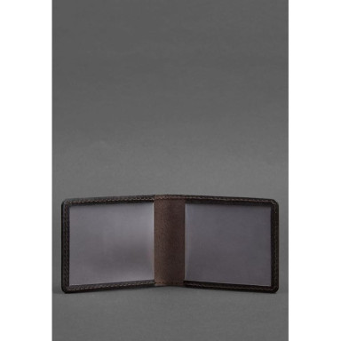 Leather cover for a certificate with a coat of arms dark brown