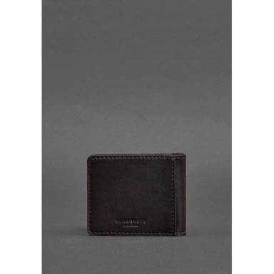 Leather cover for a certificate with a coat of arms dark brown