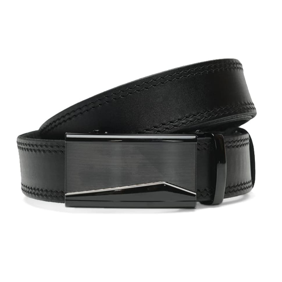 Men's leather belt with automatic buckle CV1gnn32-115