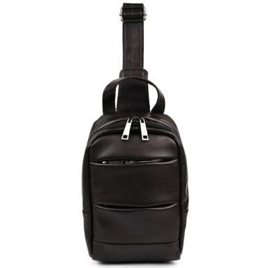 Leather sling backpack with pockets TARWA GC-6010-3md