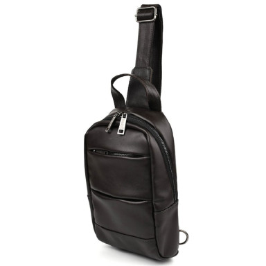 Leather sling backpack with pockets TARWA GC-6010-3md