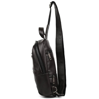 Leather sling backpack with pockets TARWA GC-6010-3md