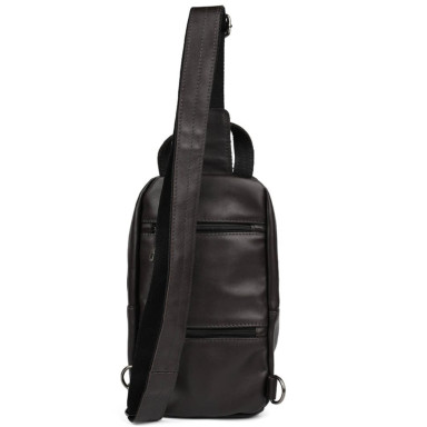 Leather sling backpack with pockets TARWA GC-6010-3md