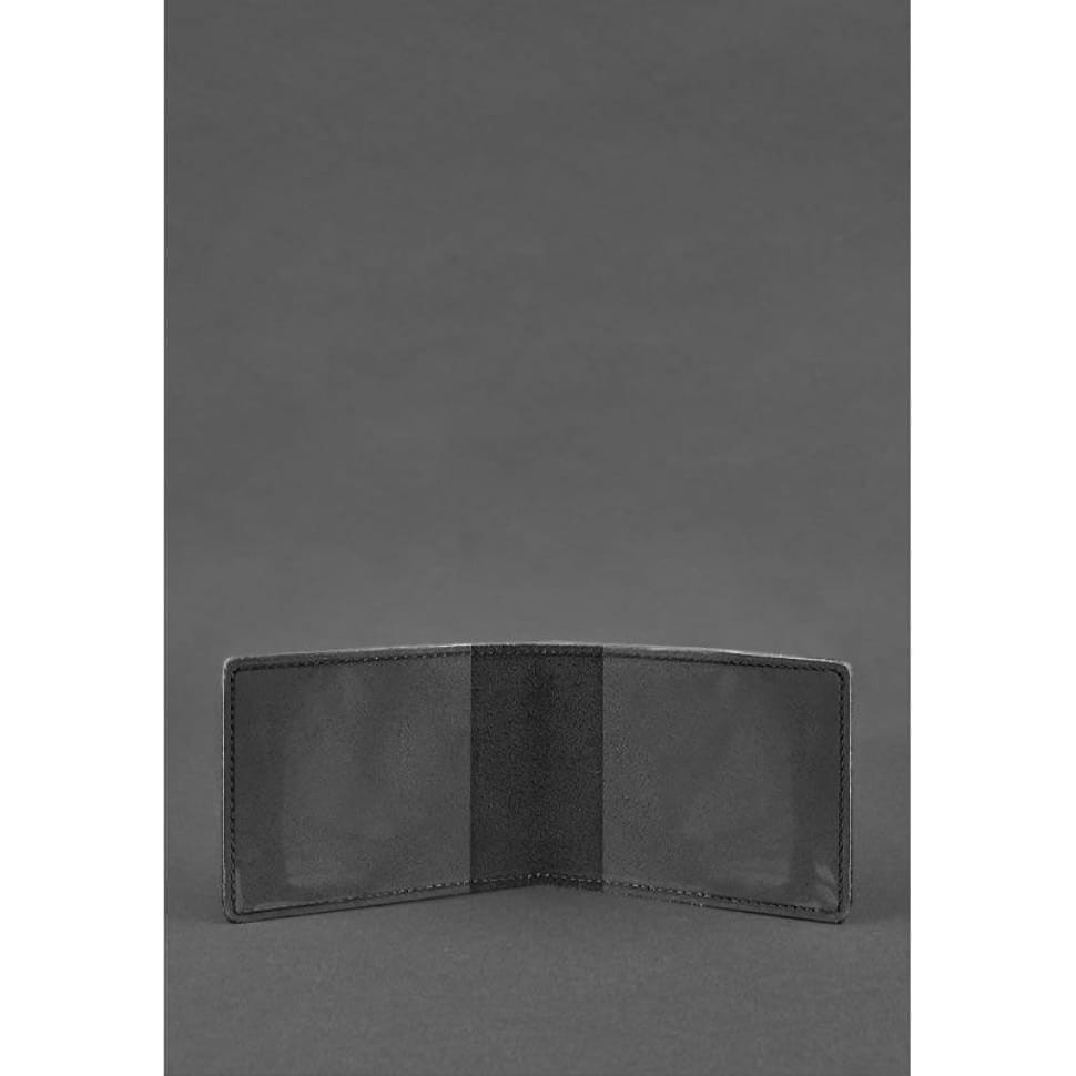 Шкіряна обкладинка на посвідчення Морської охорони Чорна