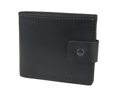 Mens small leather wallet SULLIVAN 962-7(8) black