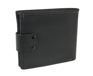 Mens small leather wallet SULLIVAN 962-7(8) black