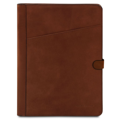 Adriano Leather document case with button closure