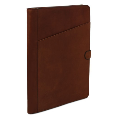 Adriano Leather document case with button closure