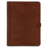 Adriano Leather document case with button closure