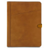 Adriano Leather document case with button closure