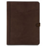 Adriano Leather document case with button closure
