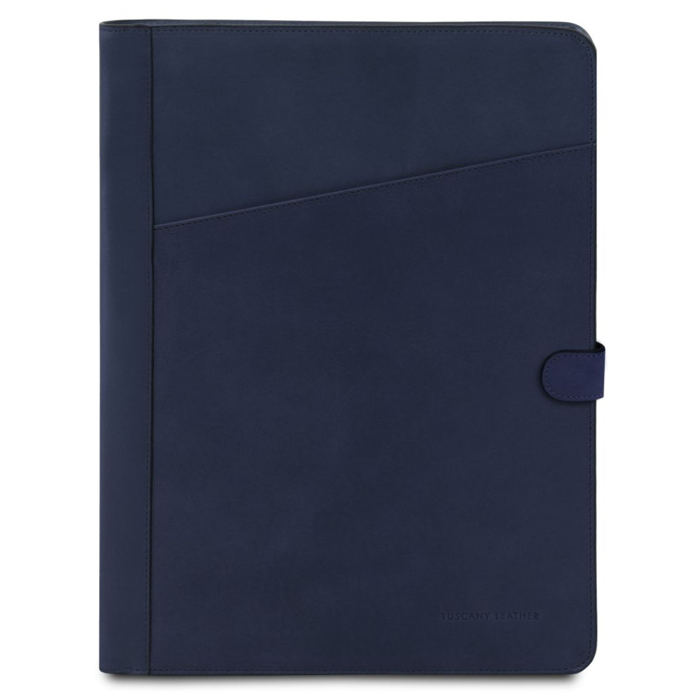 Adriano Leather document case with button closure
