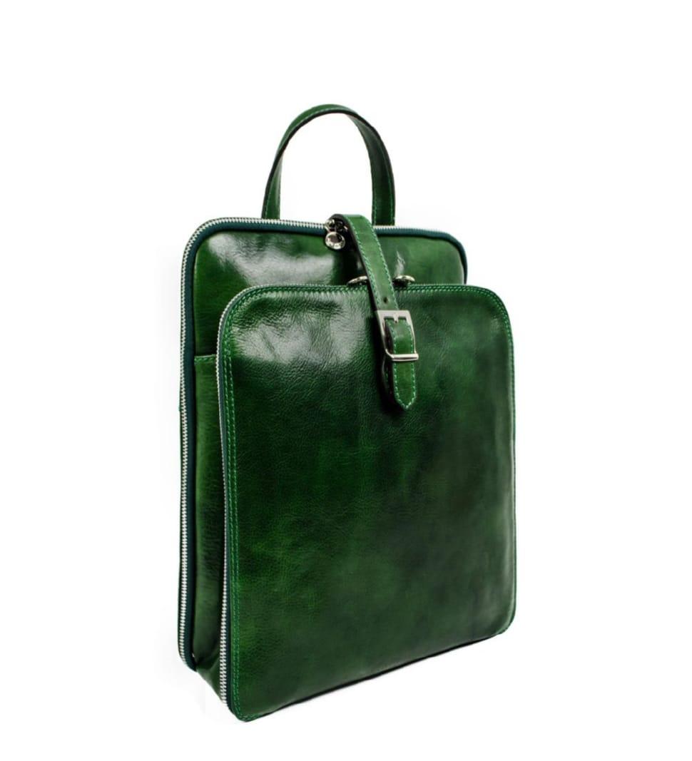 Womens Convertible Leather Backpack Shoulder Bag - Clarissa
