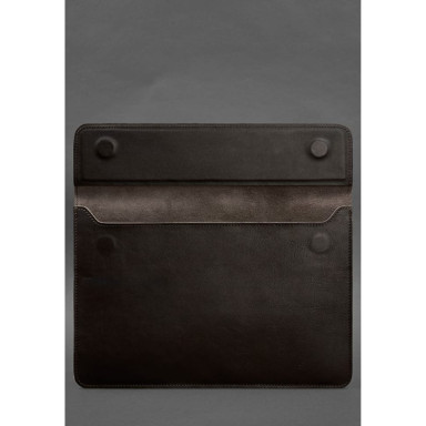 Magnetic Leather Notebook Case Universal Dark Brown
