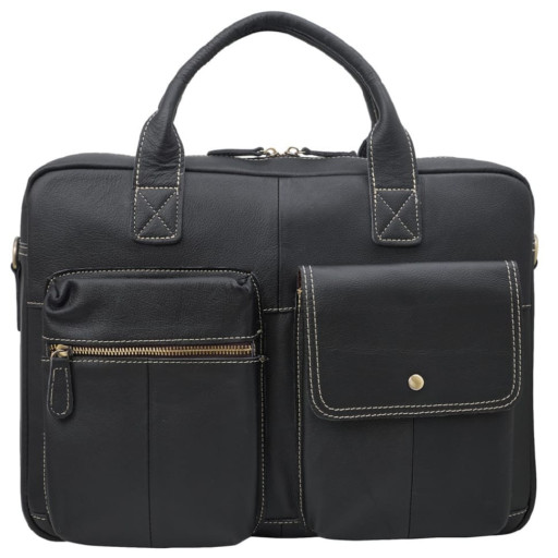 М'який портфель шкіряний BUFFALO BAGS M7212A чорний