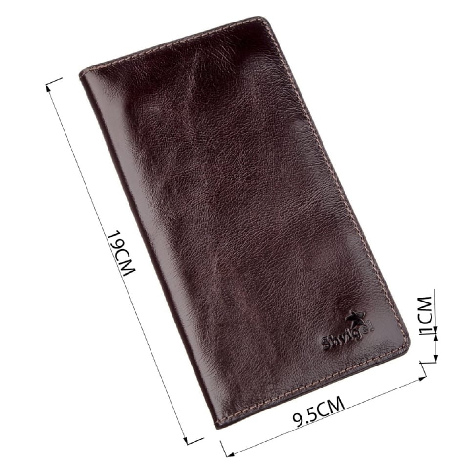 Гаманець чоловічий вертикальний на двох кнопках SHVIGEL 16193 Коричневий
